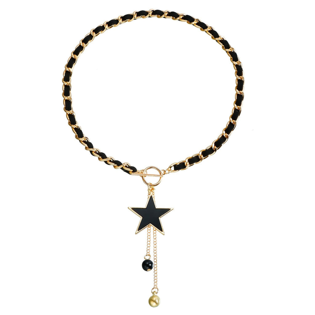 Velvet Heart Pendant Necklace for Women – Layered Clavicle Chain Jewelry