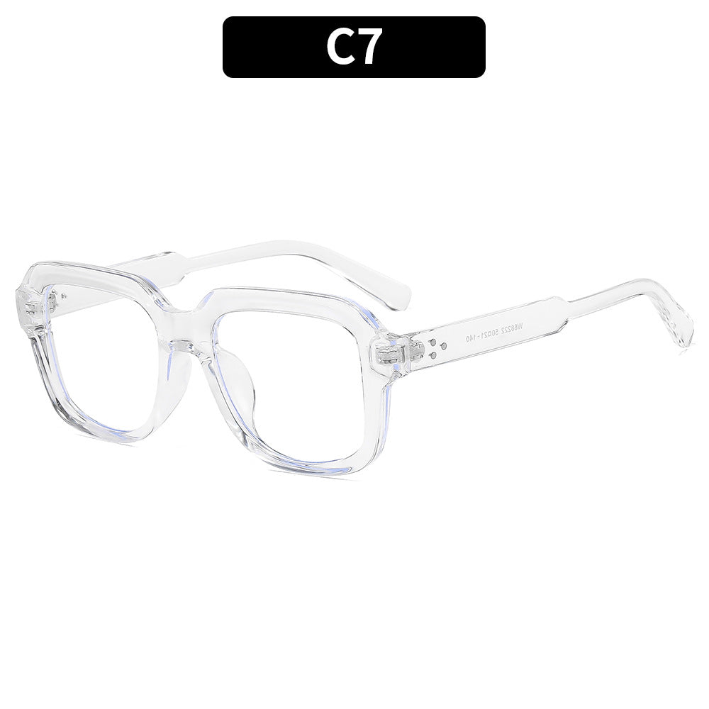 Square Blue Light Blocking Eyeglasses Frame – Minimalist Studded Design, Fashion Sunglasses for Everyday Wear