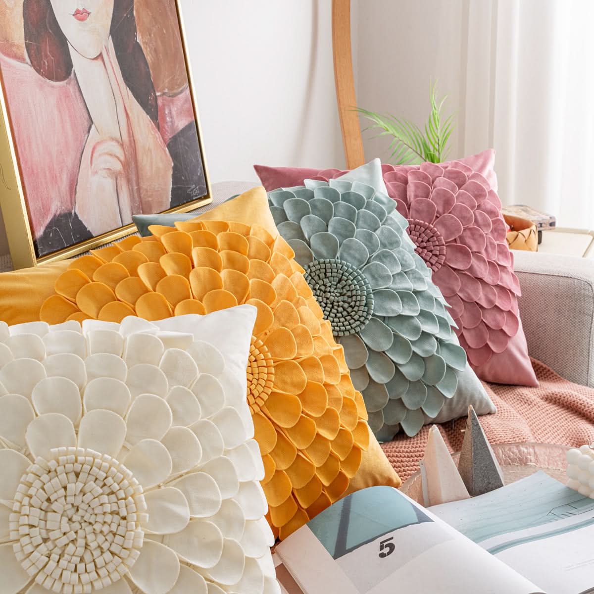 European-American Light Luxury Sunflower Pillowcase