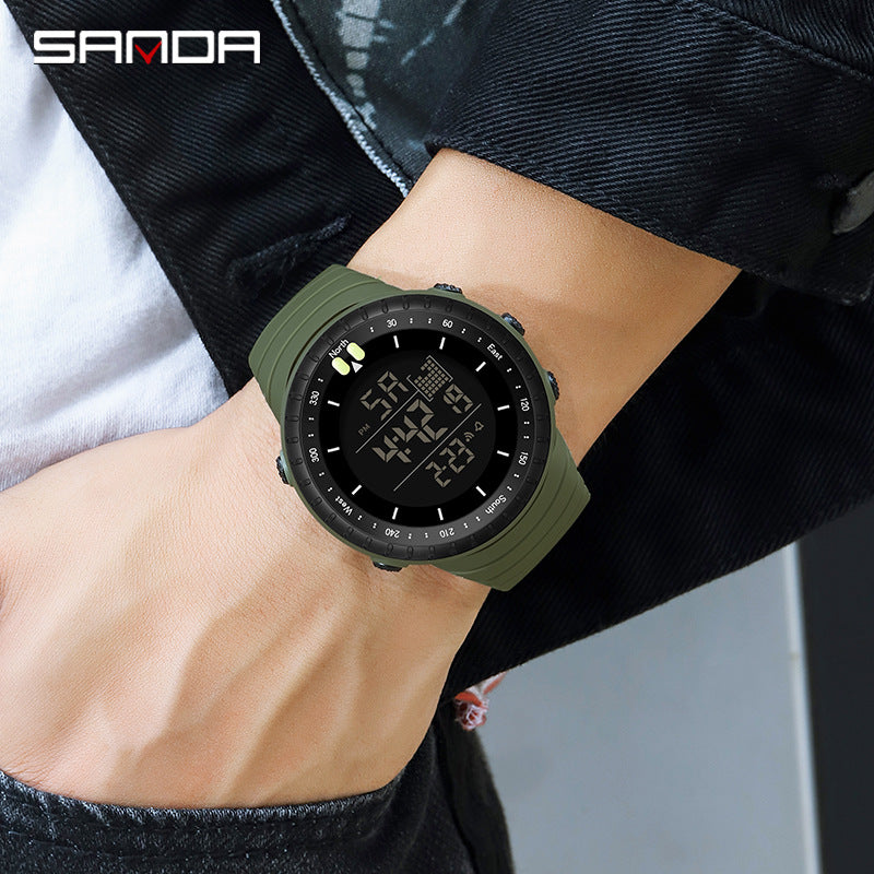 SANDA Luminous Digital Sports Watch – Waterproof Outdoor Multi-Function Men’s Watch