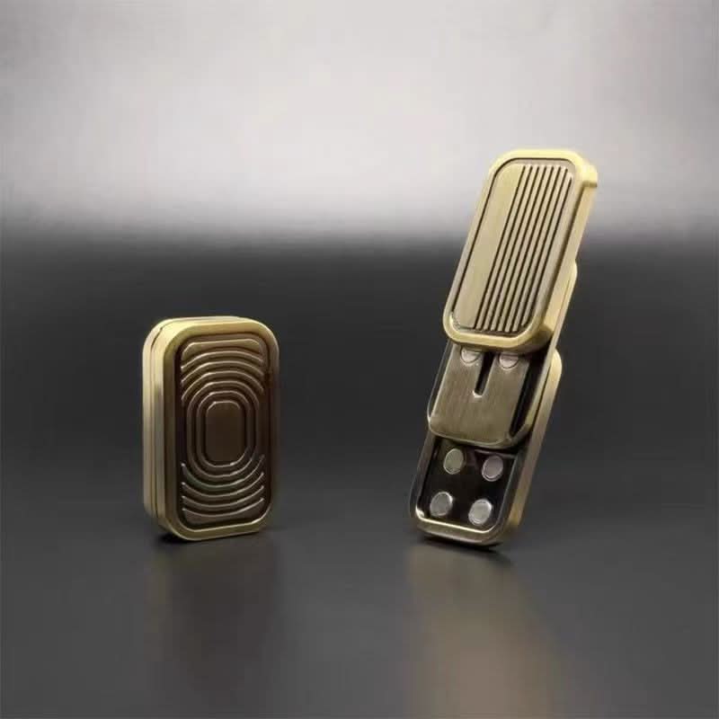 Bronze Magnetic Push Card Fidget Toy – EDC Decompression Coin Slider