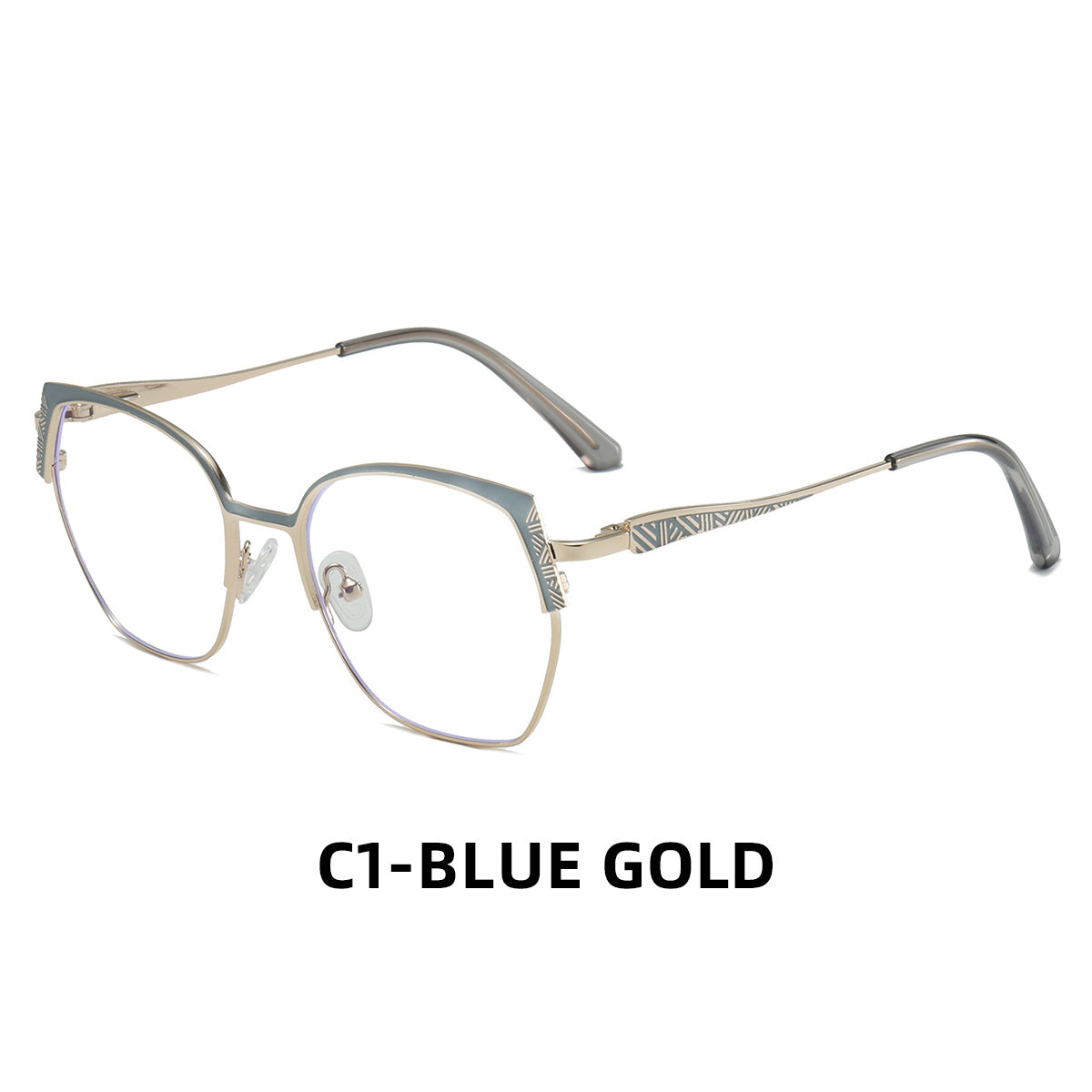 Stylish Metal Blue Light Blocking Glasses Frame for Women