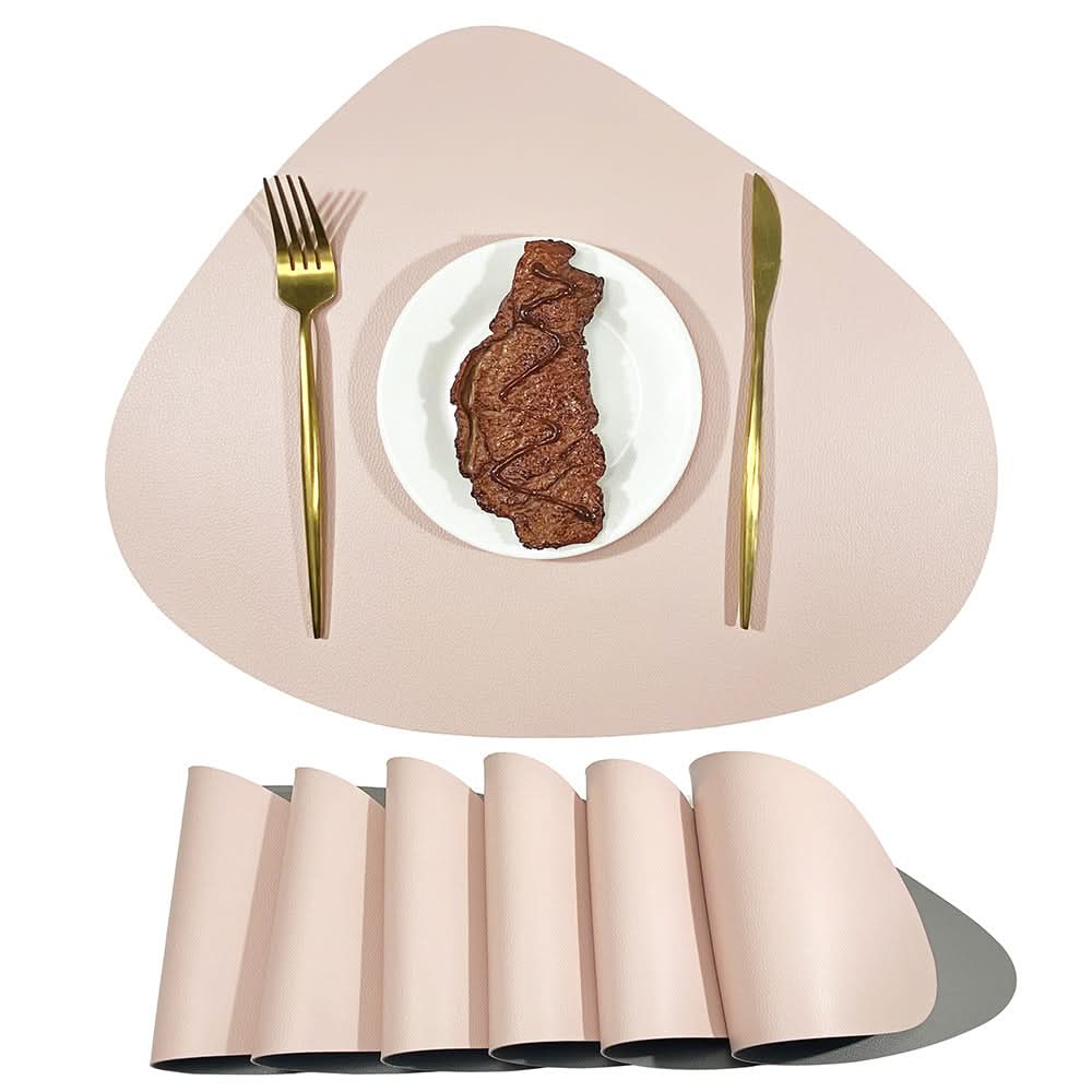 Double-Sided Lychee Leather Waterproof Placemat
