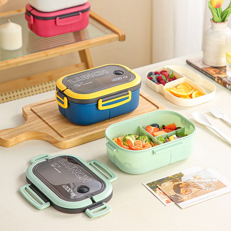 1200ml Microwave-Safe Salad Single Layer Lunch Box – For Students & Office Workers