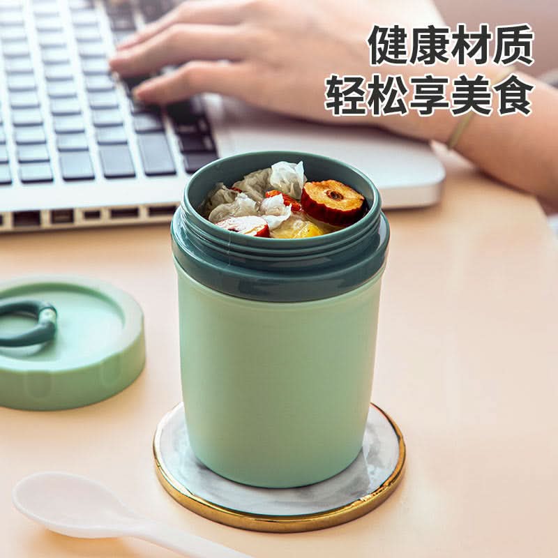 330ml Double-Layer Plastic Soup Cup – Portable Insulated Water Cup for Home & Office