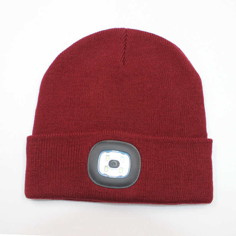 LED Beanie Hat – Rechargeable Knit Travel Hat with Light, Windproof & Warm