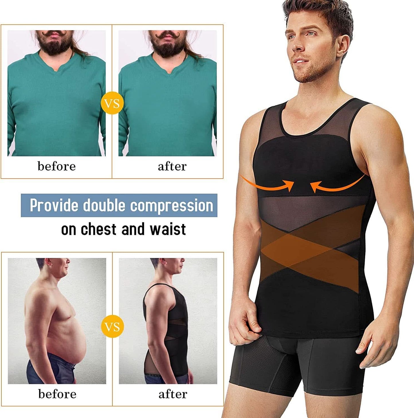 Men's Mesh Body Shaping Compression Vest