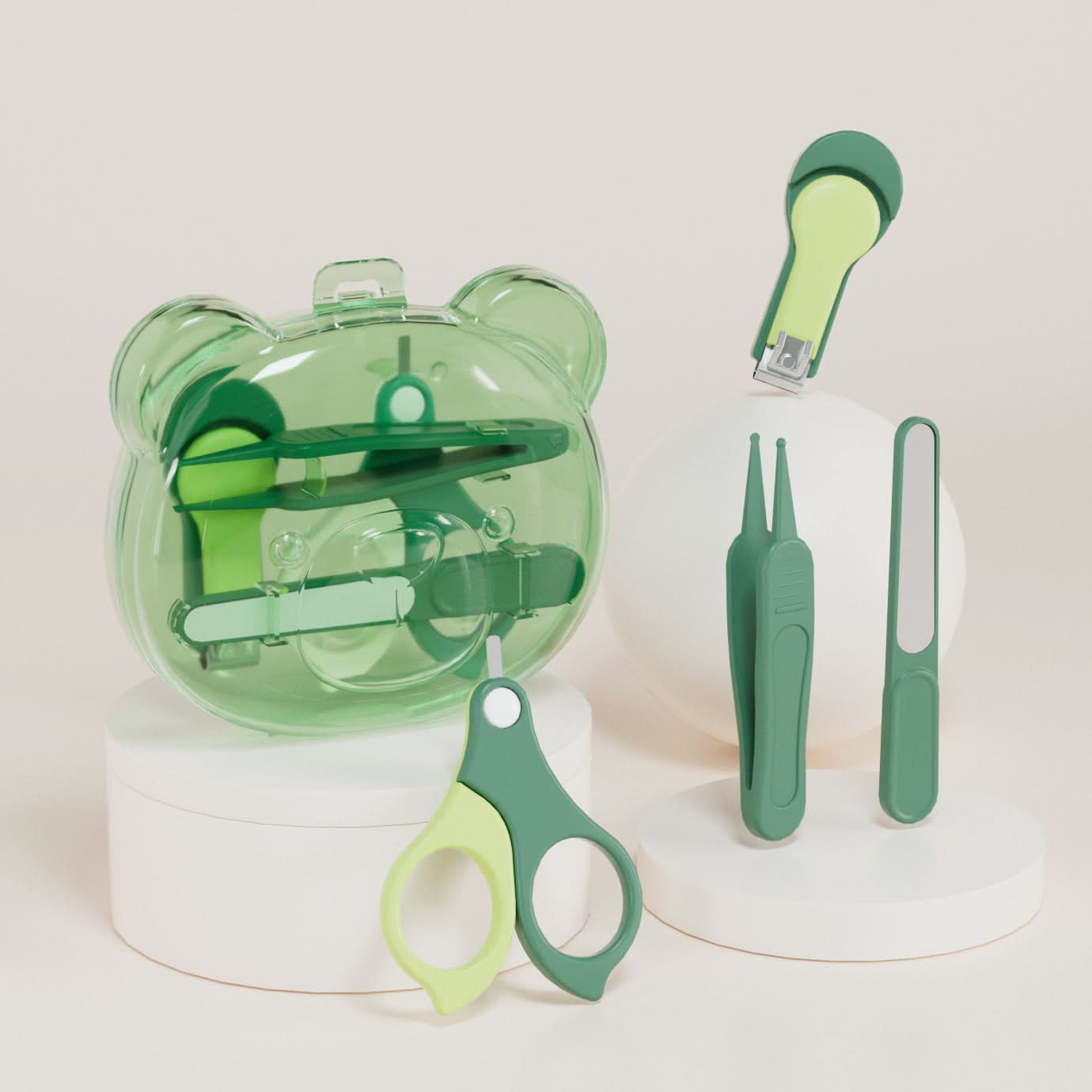 Baby Nail Clippers Set – Safe Infant Nail Care Kit with Scissors & File (4-piece pack)