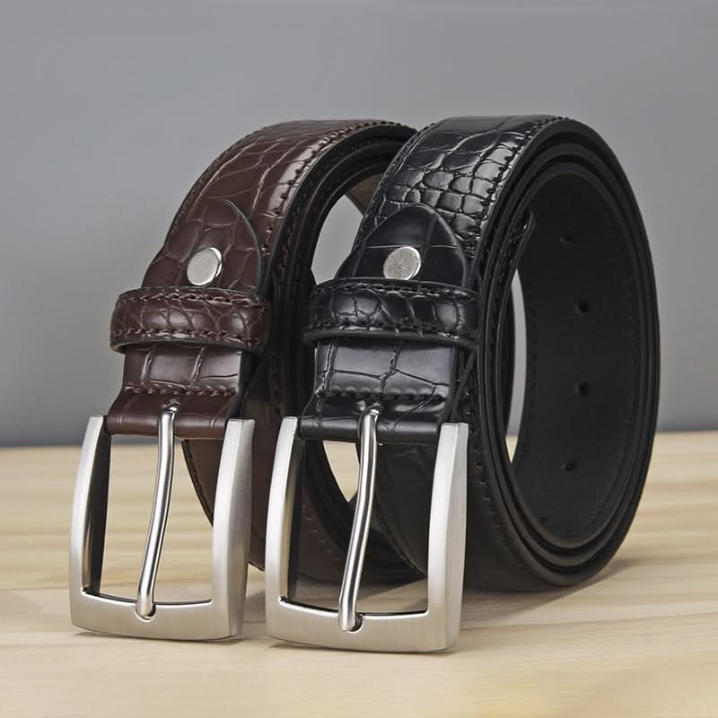 Men's Crocodile Pattern PU Leather Belt