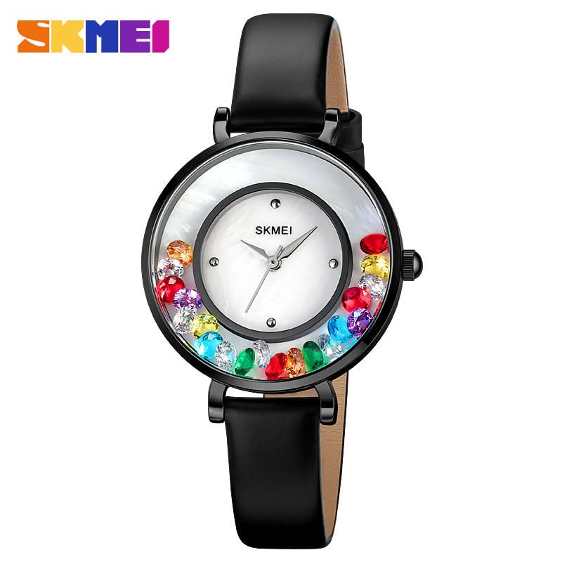 Moment Beauty Watch – Elegant Gem Roller, Fashionable Quartz for Women