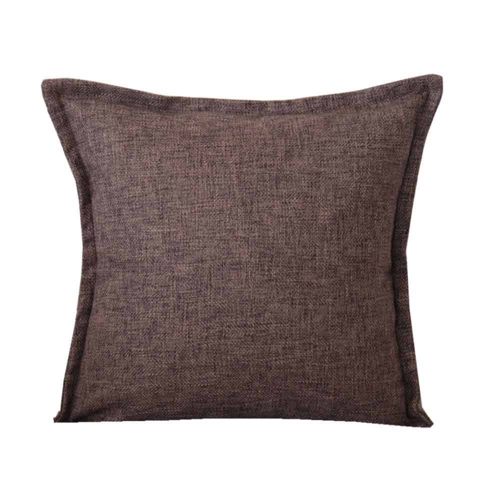 Simple Japanese Style Linen Pillow Cover - Pressed Edge, Multi-Use