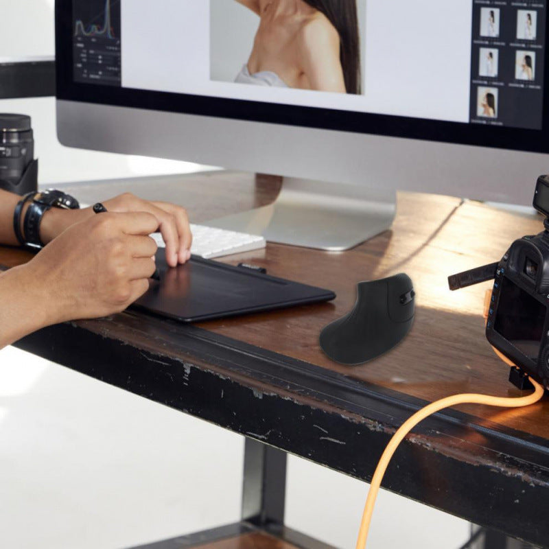 Ergonomic Silent Vertical Mouse – 2.4G Wireless & Wired | Universal Laptop Accessory