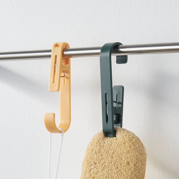 Pack of 6 Modern Rotating Clip Hooks for Bathroom & Balcony