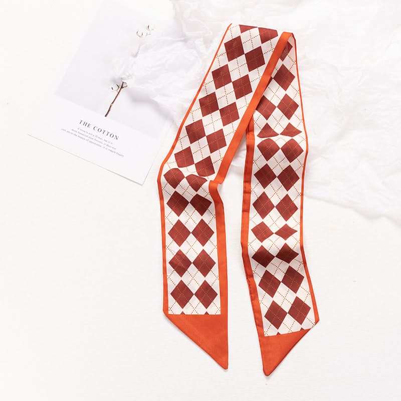 Silk Scarf Ribbon Ponytail Bow - Letter Headband Accessory (Set of 2pcs.)