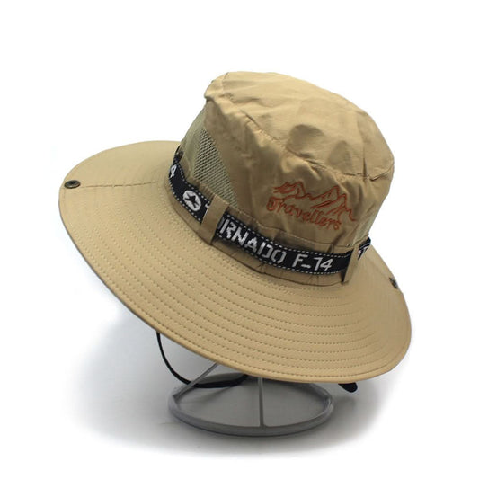 Mesh-Stitched Bucket Hat – Unisex Breathable Wide Brim Sun Hat