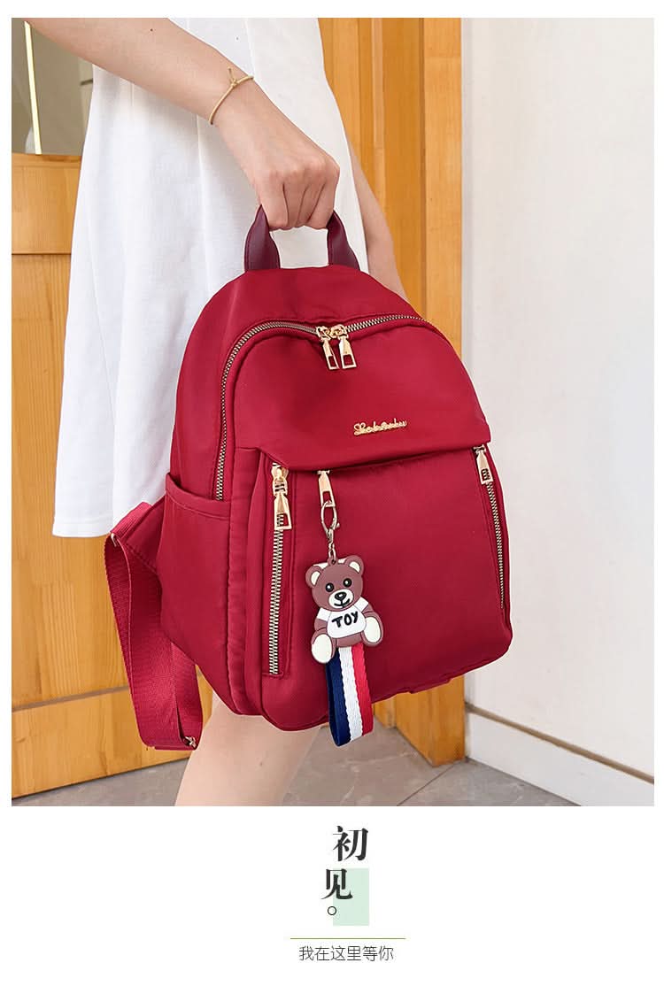Unisex Korean-Style School Backpack – Trendy Oxford Bag