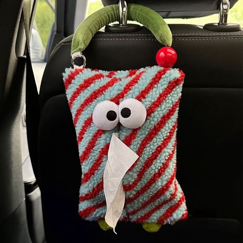 Cartoon Monster Plush Tissue Box for Car