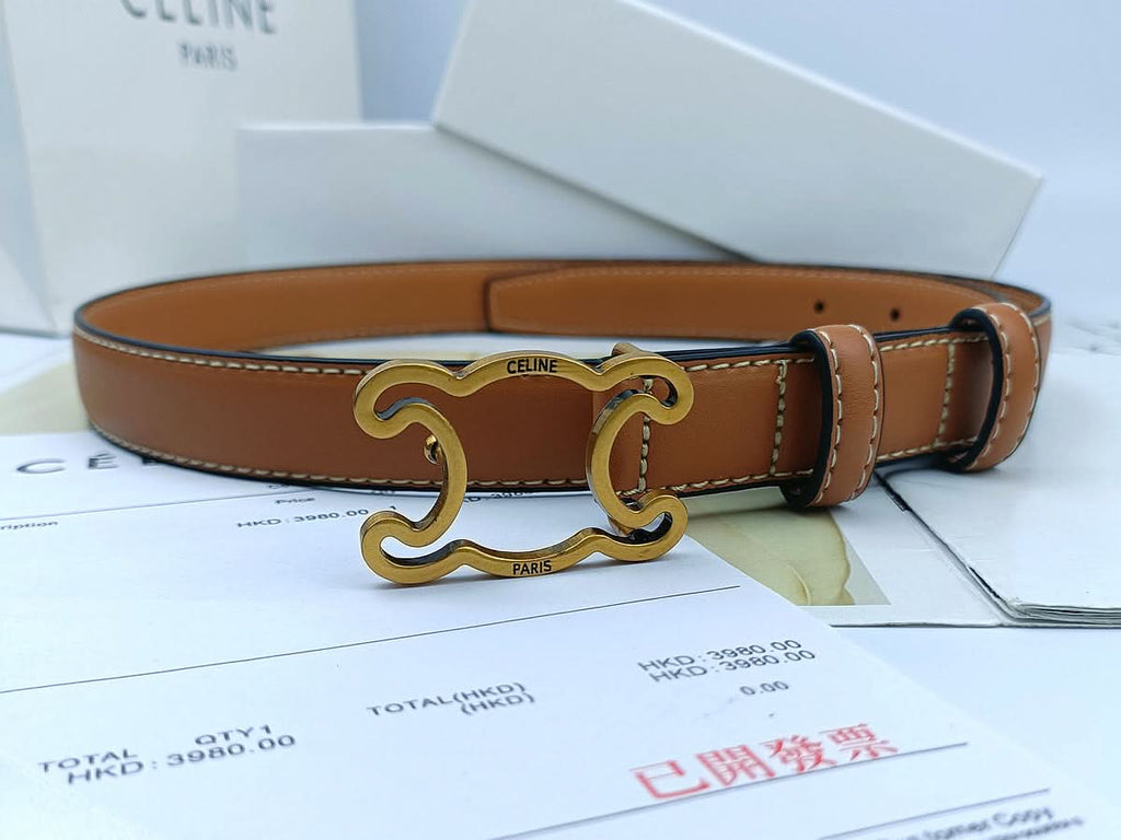 Women's Vintage-Inspired Smooth Buckle Leather Belt – for Dresses & Casual Wear