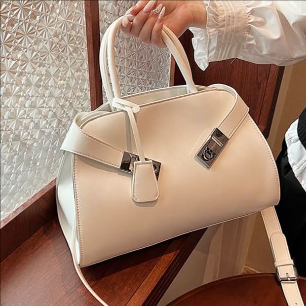 Kelly-Style Handbag for Women – Retro Small Square PU Shoulder Bag