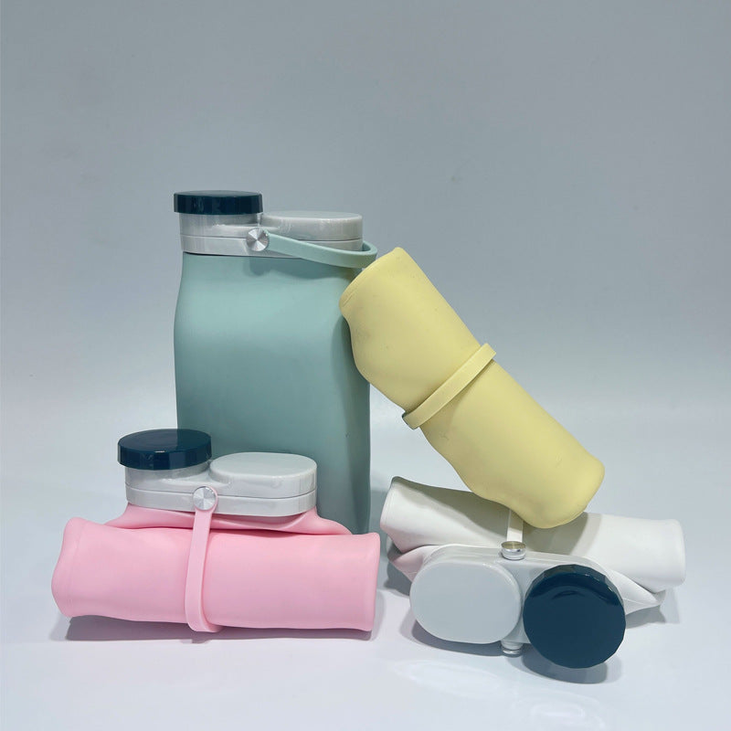 Foldable Silicone Travel Water Cup for Kids – Portable, Heat-Resistant