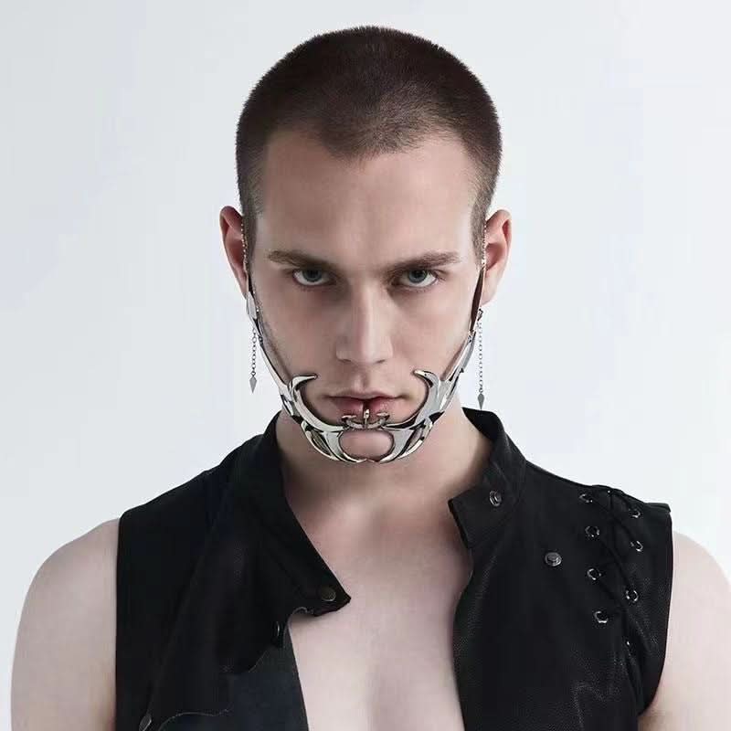 Cyberpunk Jaw Armor Alloy Mask – Punk Accessory