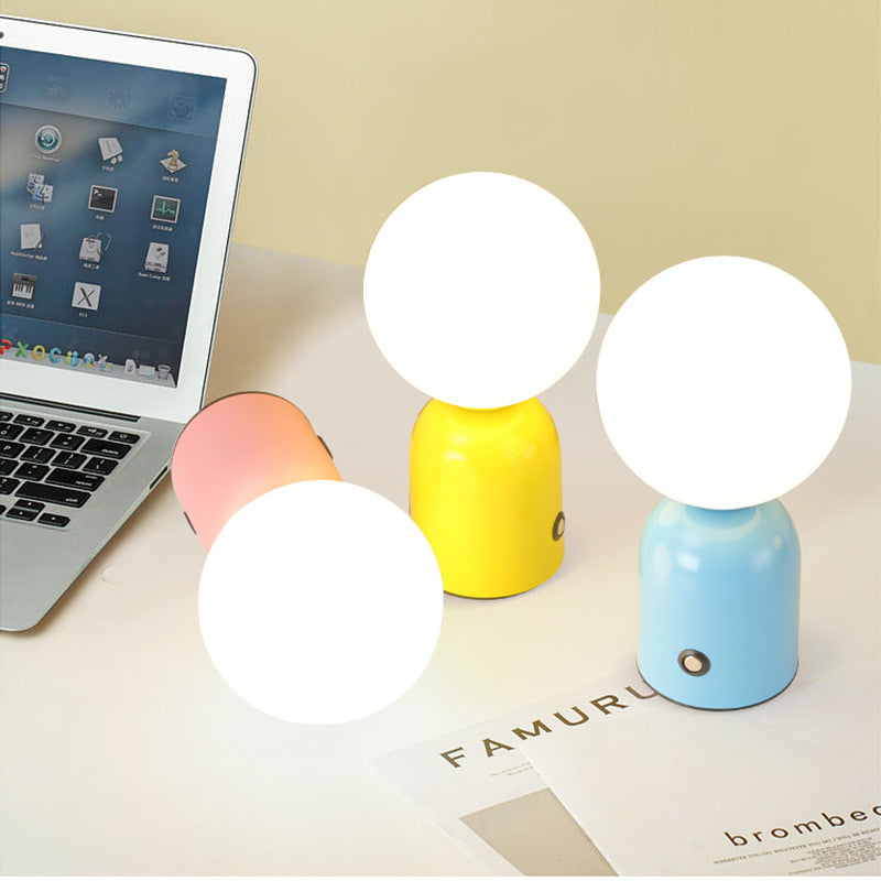 Nordic Macaron LED Table Lamp – Minimalist Desk & Bedside Ambient Light for Home & Café