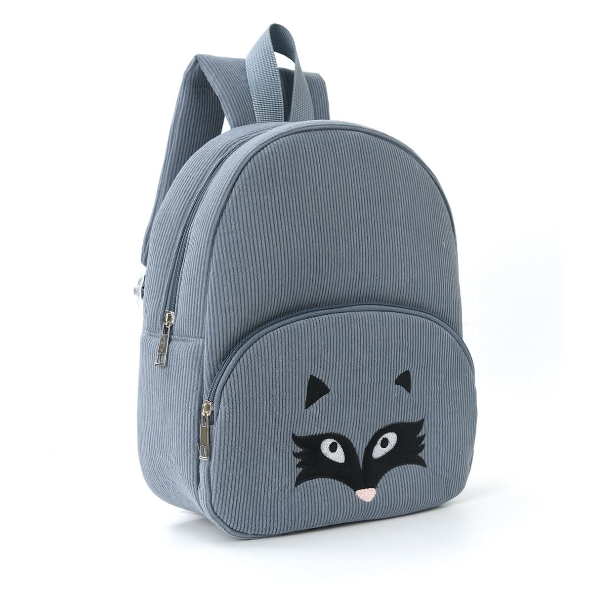 Cute Animal Corduroy Backpack – Plush Cartoon School Bag for Kids