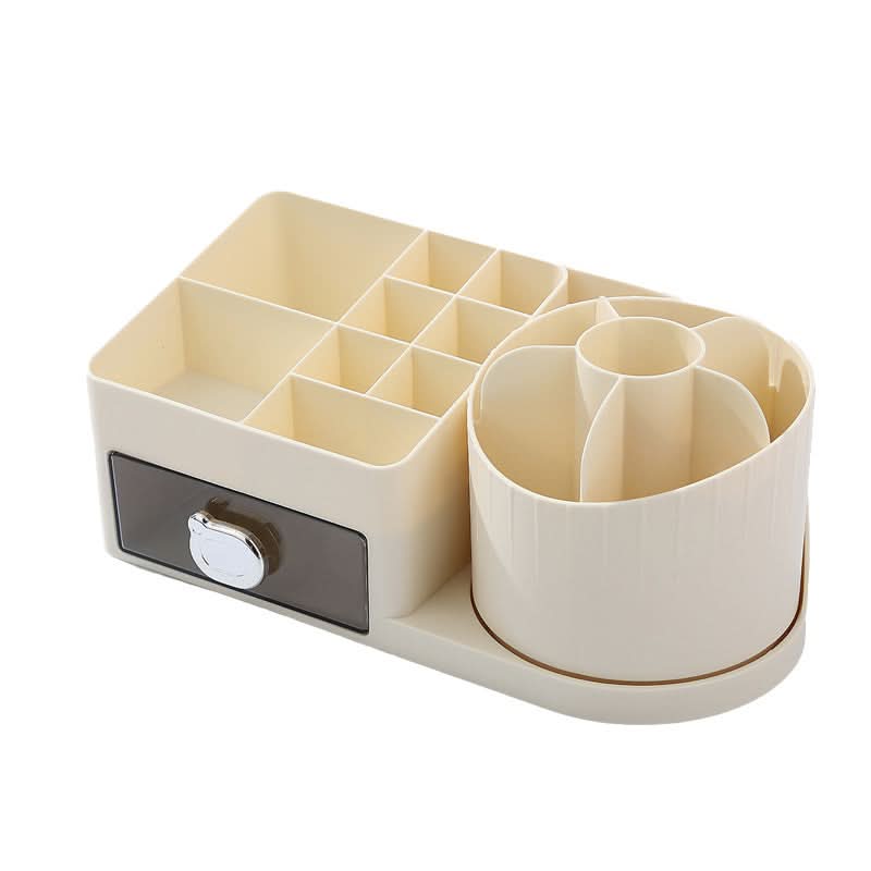 Multi-Compartment Cosmetic Organizer with Drawer Storage