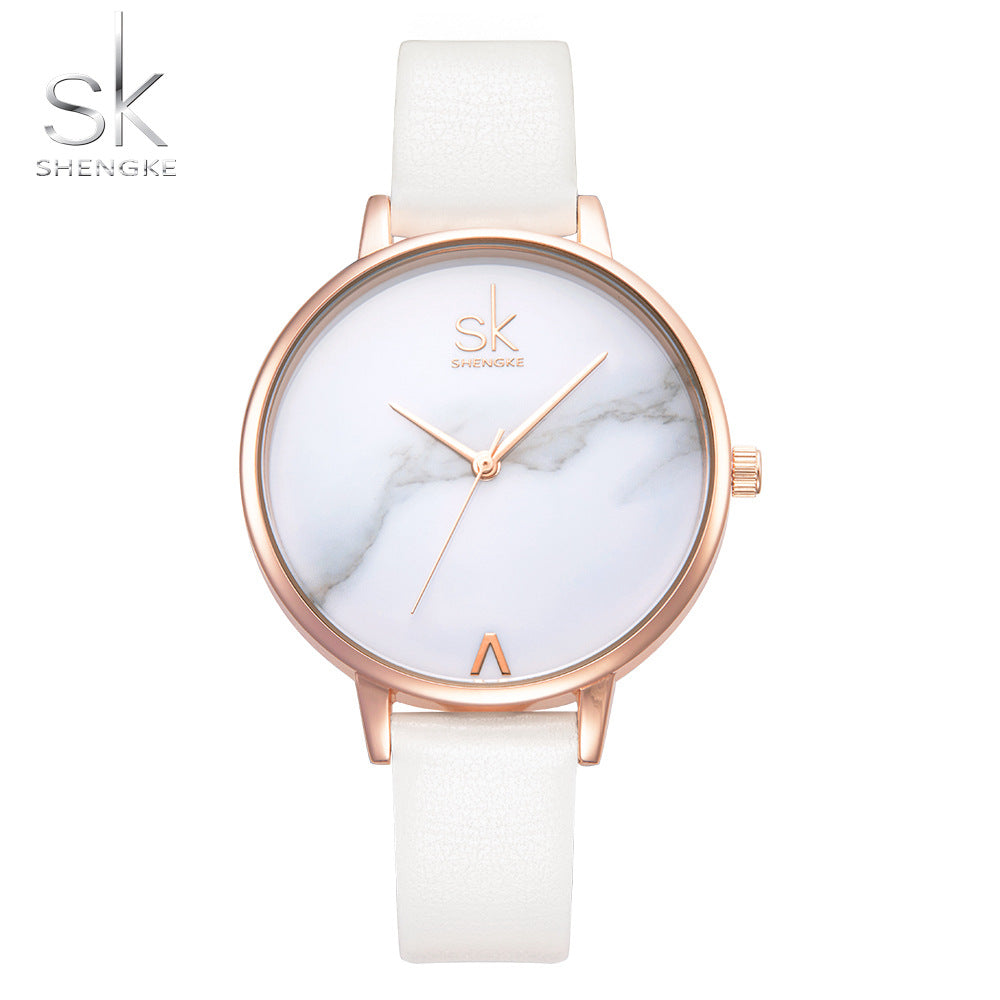 SK Women’s Quartz Watch – Minimalist Analog Wristwatch, Ultra-Thin Waterproof Design