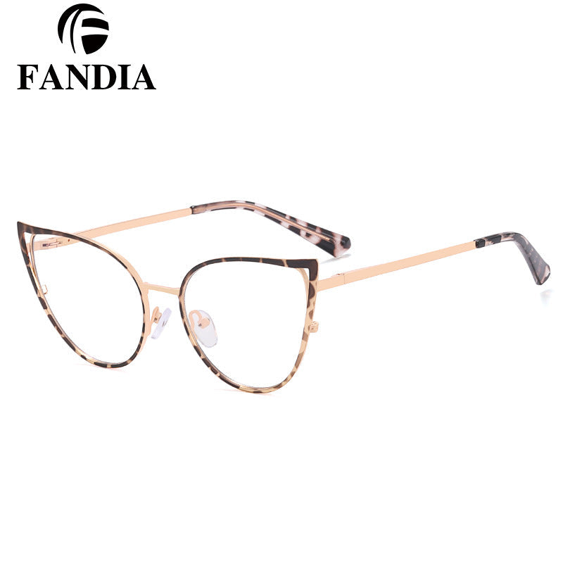 Women’s Cat Eye Blue Light Glasses – Metal Fashion Frame for Myopia or Daily Wear