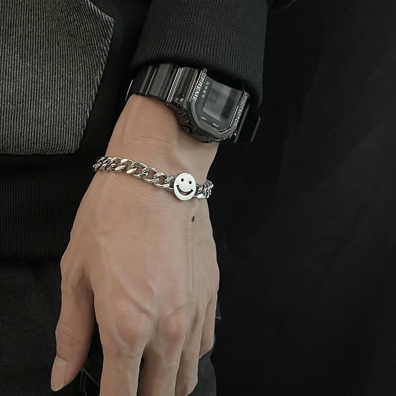 Trendy Smiley Face Letter Bracelet – Unisex