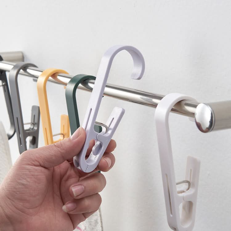 Pack of 6 Modern Rotating Clip Hooks for Bathroom & Balcony
