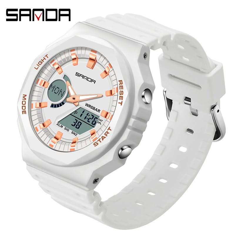Men’s Dual Display Sports Watch – Waterproof, Multi-Functional Watch