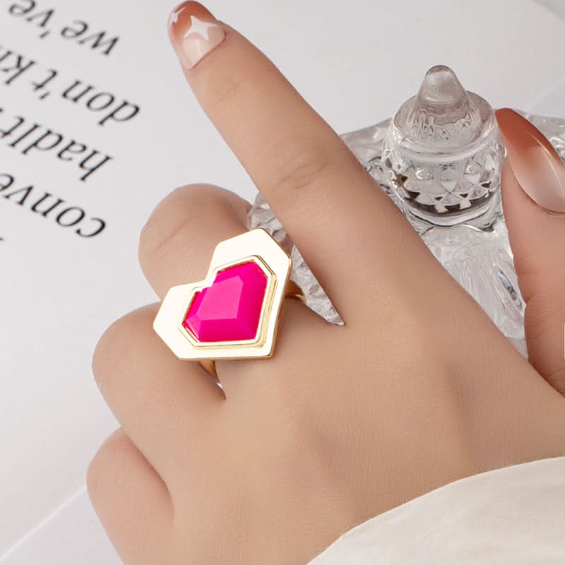 Rose Red Temperament Plum Blossom Ring