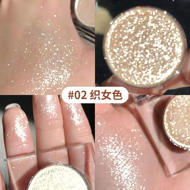 MINSHZEE Pearlescent Glitter Eyeshadow – Single Shade, Long-Lasting & Highly Pigmented