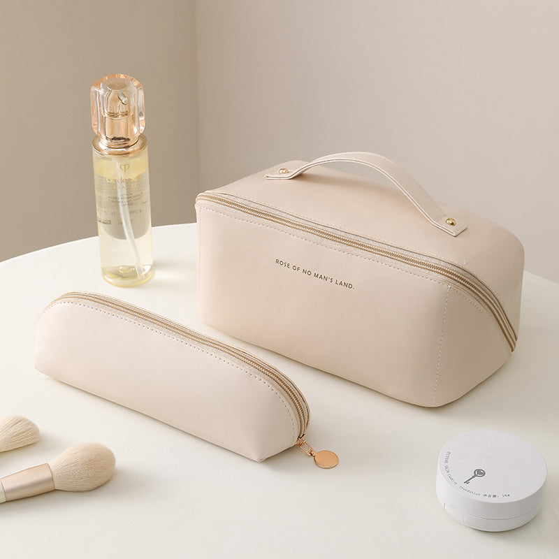 PU Cloud Makeup Bag Set – Large Capacity Waterproof Cosmetic Organizer (2-piece set)