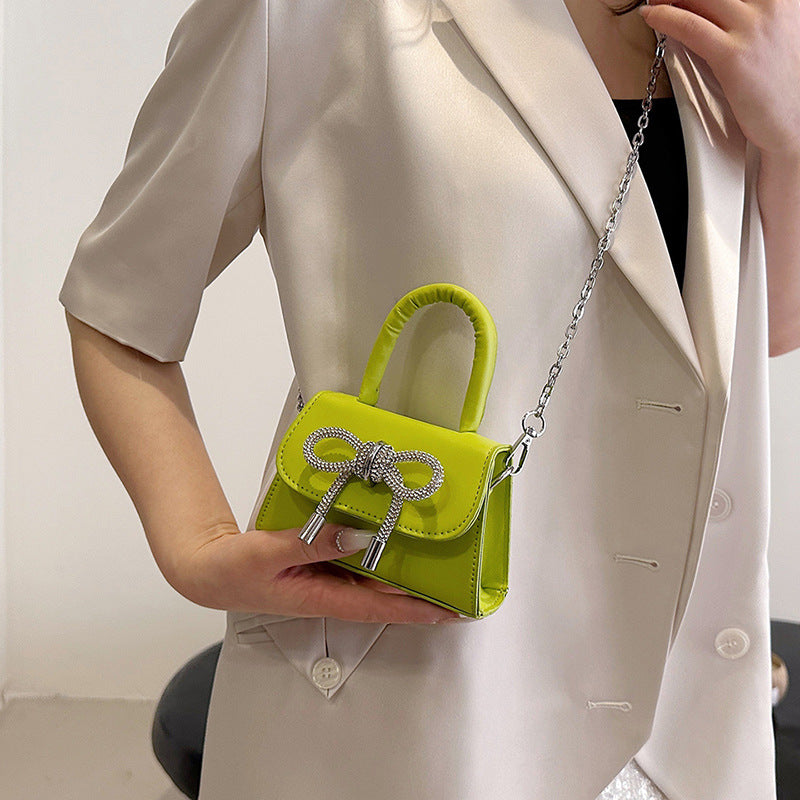 Cute Mini Handbag for Women – Bowknot PU Shoulder Lipstick Crossbody Bag
