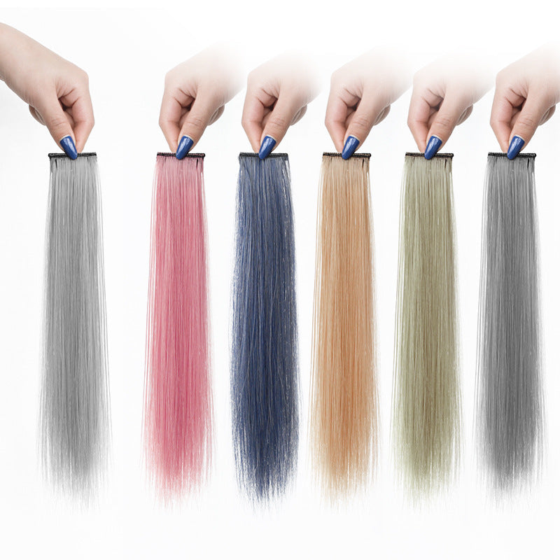 Invisible One-Piece Dyed Wig – Long Straight Realistic Hair Extension for Women - 55cm long