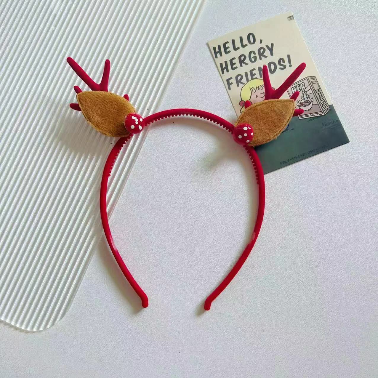 Christmas Red Antler Headband for Kids & Adults