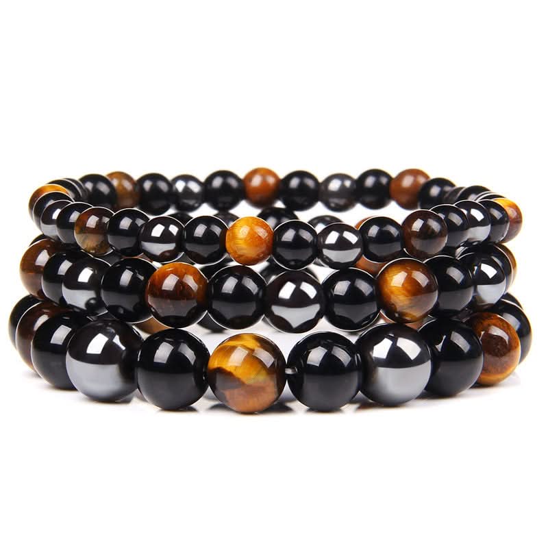 Retro Black Gallstone Energy Bracelet – Unisex