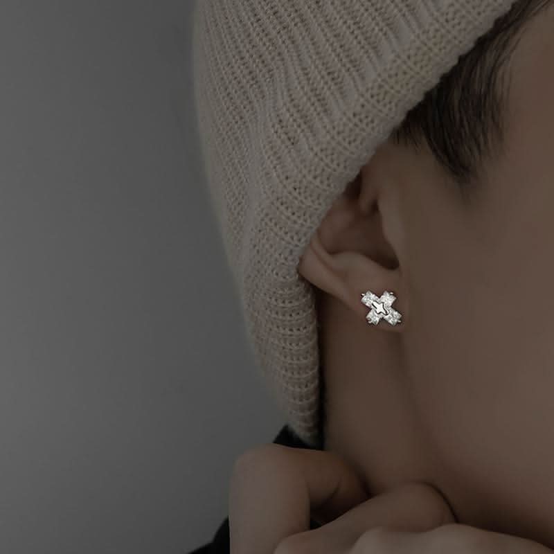 Unisex Minimalist Cross Earrings