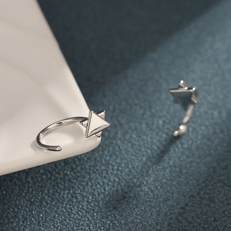 Men’s Six-Pointed Star Earrings – Silver Plated Minimalist Studs