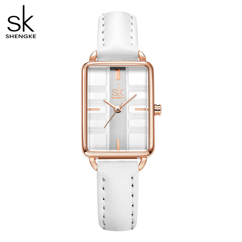 SK Fashion Women’s Quartz Watch – 30M Waterproof Thin Strap, Minimalist Design