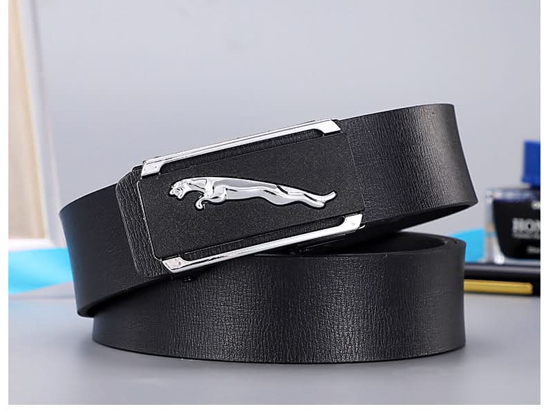 Men’s PU Leather Automatic Buckle Belt – With Jaguar Buckle