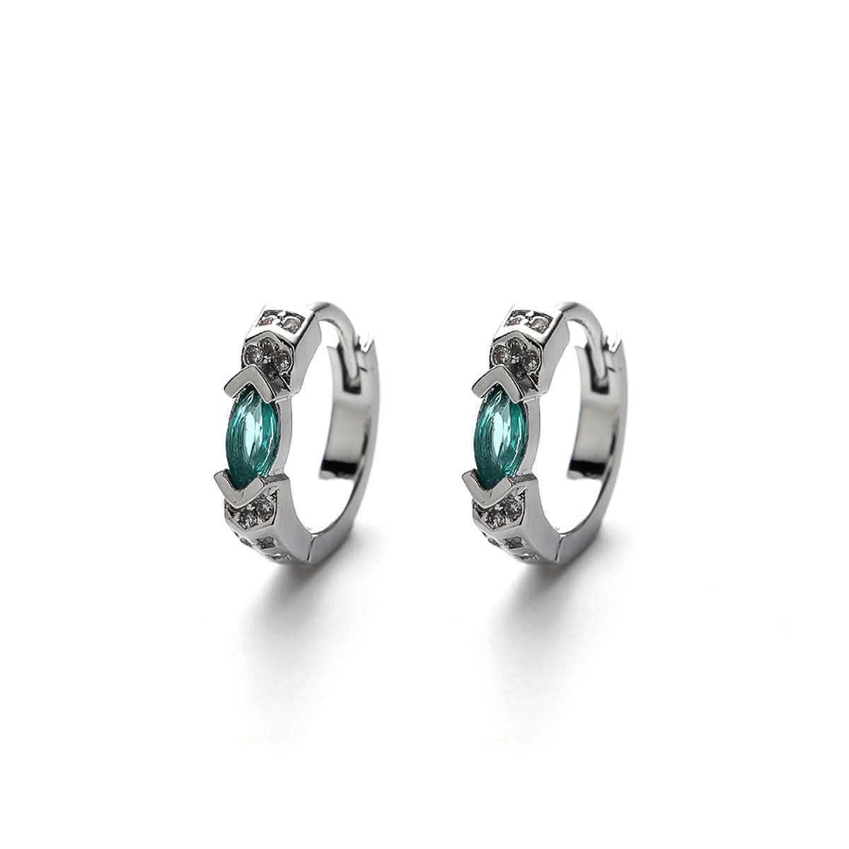 Men’s Minimalist Zircon Stud Earrings - Geometric Plated Jewelry