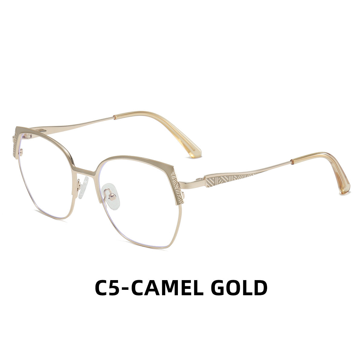 Stylish Metal Blue Light Blocking Glasses Frame for Women