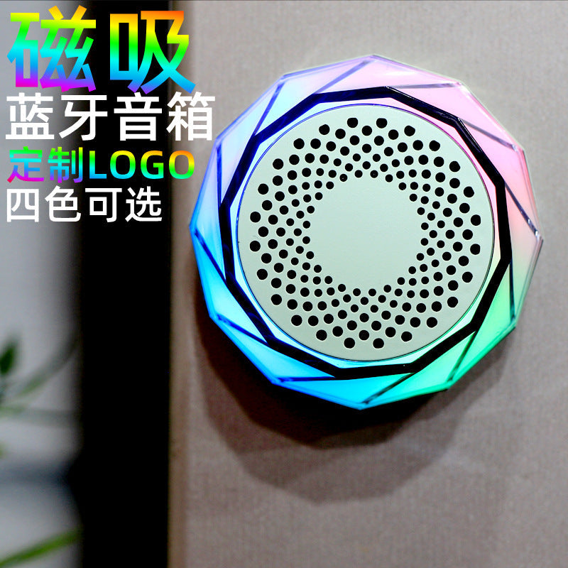 Magnetic Bluetooth Speaker – Portable RGB LED Light Wireless Mini Subwoofer