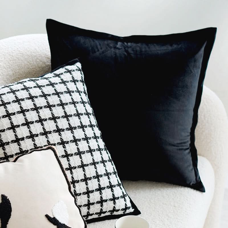 1 pc Premium High-Grade Retro Brown Plant Oatmeal Cream Sofa Pillow Cover