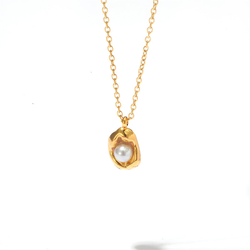 Trendy Gold Stainless Steel Pendant Necklace with Cute Charms – Stylish Jewelry
