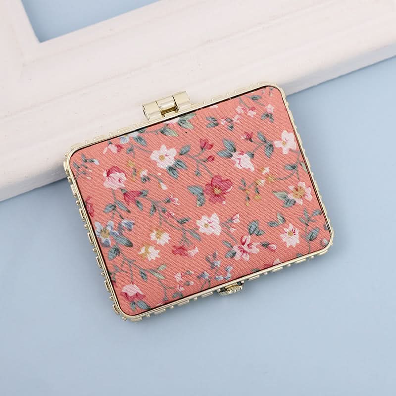 Chinese-Style Portable Mini Makeup Mirror - Double-Sided Folding Design (Set of 2 pcs.)